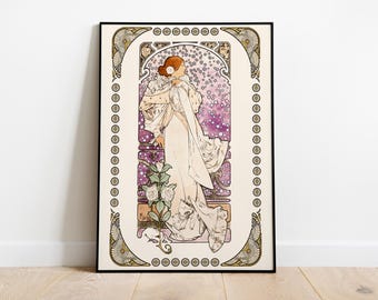 Alphonse Mucha - La Dame aux Camelias - Art Nouveau Poster