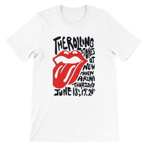 Vintage-Inspired Rolling Stones T-Shirt – Psychedelic Typography Rock Tee – 100% Airlume combed and ring-spun cotton White