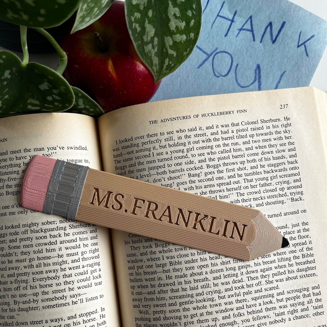 Custom Teacher Name Pencil Bookmark - Personalized Gift - Etsy