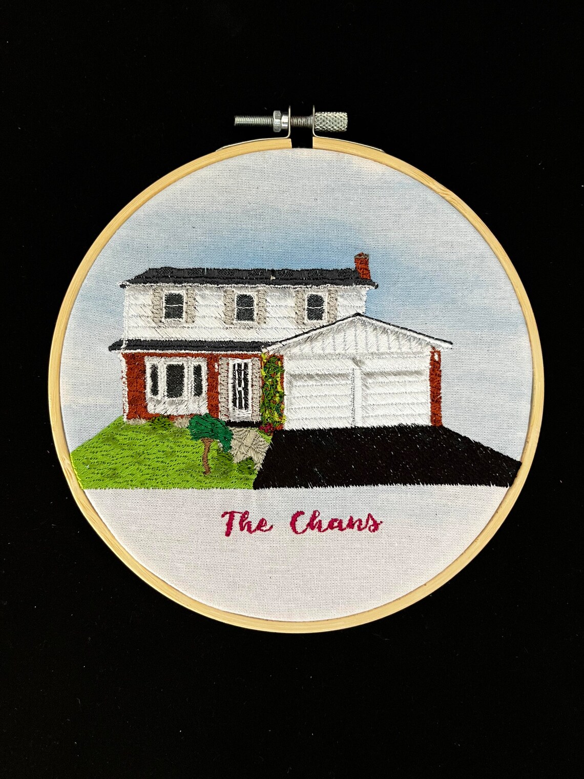Custom Embroidered House Portrait Etsy
