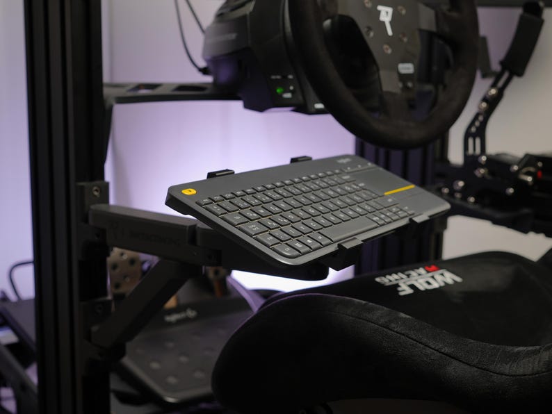Dual-arm Swivel Keyboard Holder for Aluminum Profile Sim Rigs - Fully ...