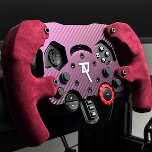 Modyfikacja kierownicy wyścigowej Midnight Purple: czerwony uchwyt do Logitech G29/G920/G923