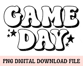 Game Day PNG, retro game day design, sports png, game day sublimation, football season png, dtf transfer design, gameday shirt design