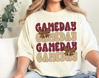 Gameday PNG, college football png, football game day, coquette football png, sports png, retro football png, gameday shirt design