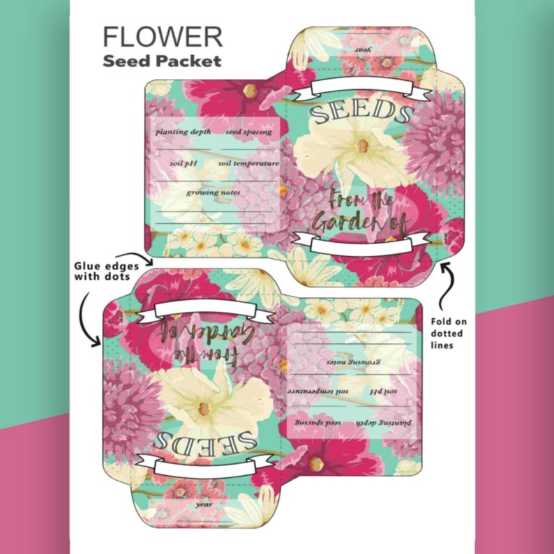 Printable Garden Seed Saver Envelope. Easy to Download and Print PDF ...