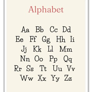 Simple Alphabet Poster