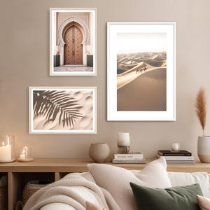 Palm Leaf Print (L), Desert Poster, Leaf Print, Desert Poster, Sand, Moroccan Style, Morocco, Golden Sand Print, Palm Leaf Decor, Botanical image 2