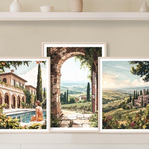 Tuscany Arch Print, Tuscany Wall Art, Italian Landscape Picture, Mediterranean Landscape Decor, Countryside Poster, Archway, Rural Italy image 4