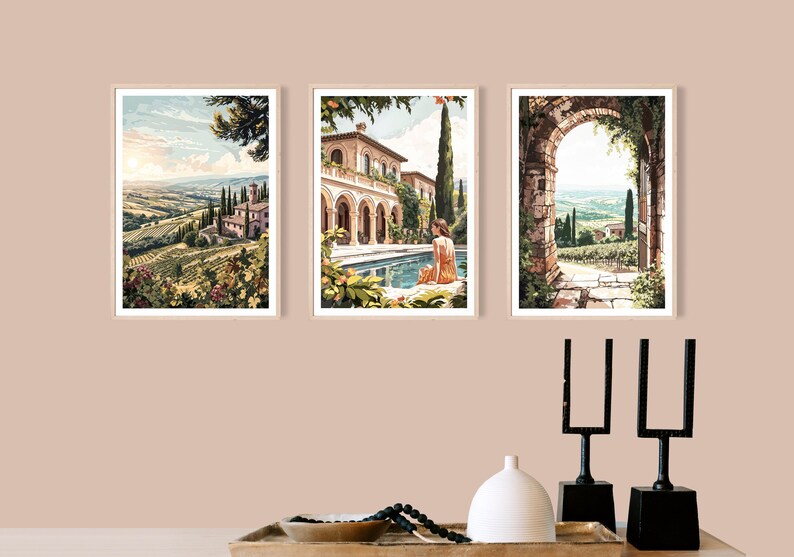 Tuscany Arch Print, Tuscany Wall Art, Italian Landscape Picture, Mediterranean Landscape Decor, Countryside Poster, Archway, Rural Italy image 6