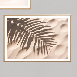 Palm Leaf Print (L), Desert Poster, Leaf Print, Desert Poster, Sand, Moroccan Style, Morocco, Golden Sand Print, Palm Leaf Decor, Botanical image 1
