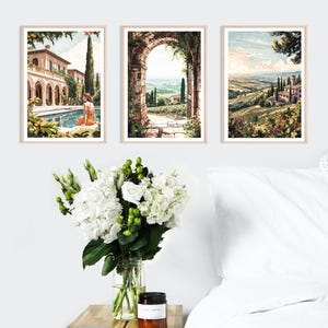 Tuscany Arch Print, Tuscany Wall Art, Italian Landscape Picture, Mediterranean Landscape Decor, Countryside Poster, Archway, Rural Italy image 5