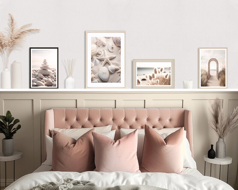 Zen Shell Decor Starfish Shells Print (P), Beach Wall Art, Sand, Seashells, Coastal ...