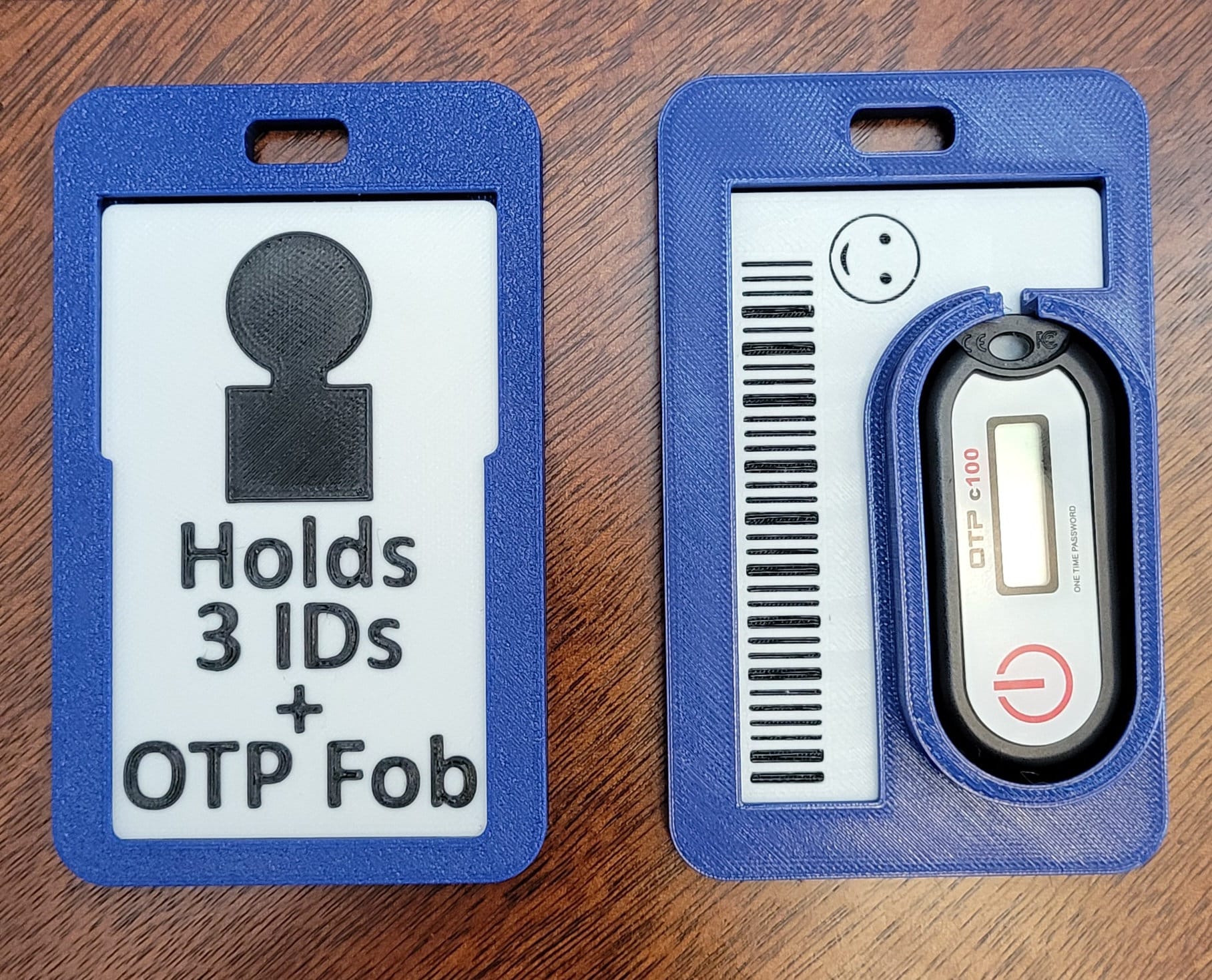 3D Printed ID Badge OTP C100 Fob, 3 ID Card Holder - Etsy