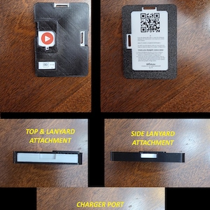 BadgeR+ Holder, 3D Printed Holder with 2 lanyard attachment points, 911cellular