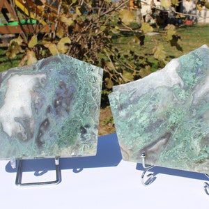 Druzy Moss Agate slabs