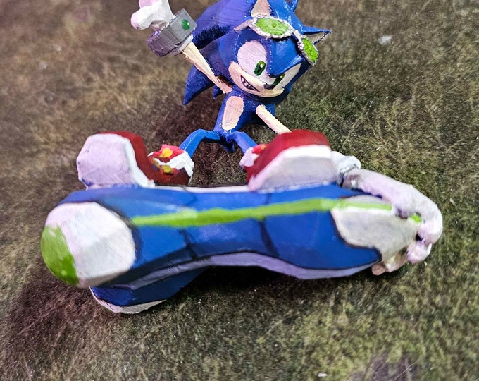 Sonic Riders, 3D Printed, Ornament, Hand Painted, 3.5"x4"x2", 101% ...