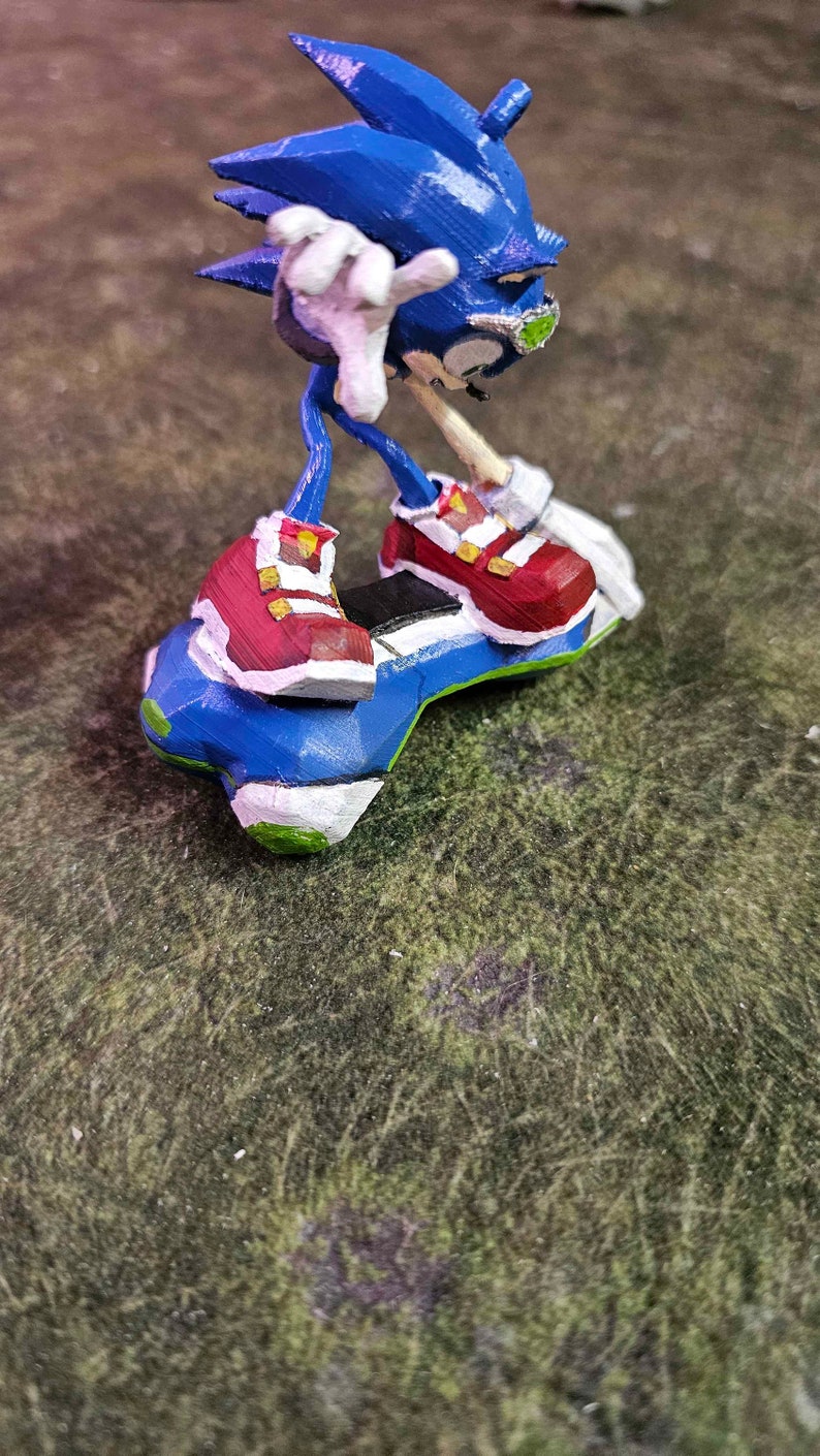 Sonic Riders, 3D Printed, Ornament, Hand Painted, 3.5x4x2, 101% Radical ...