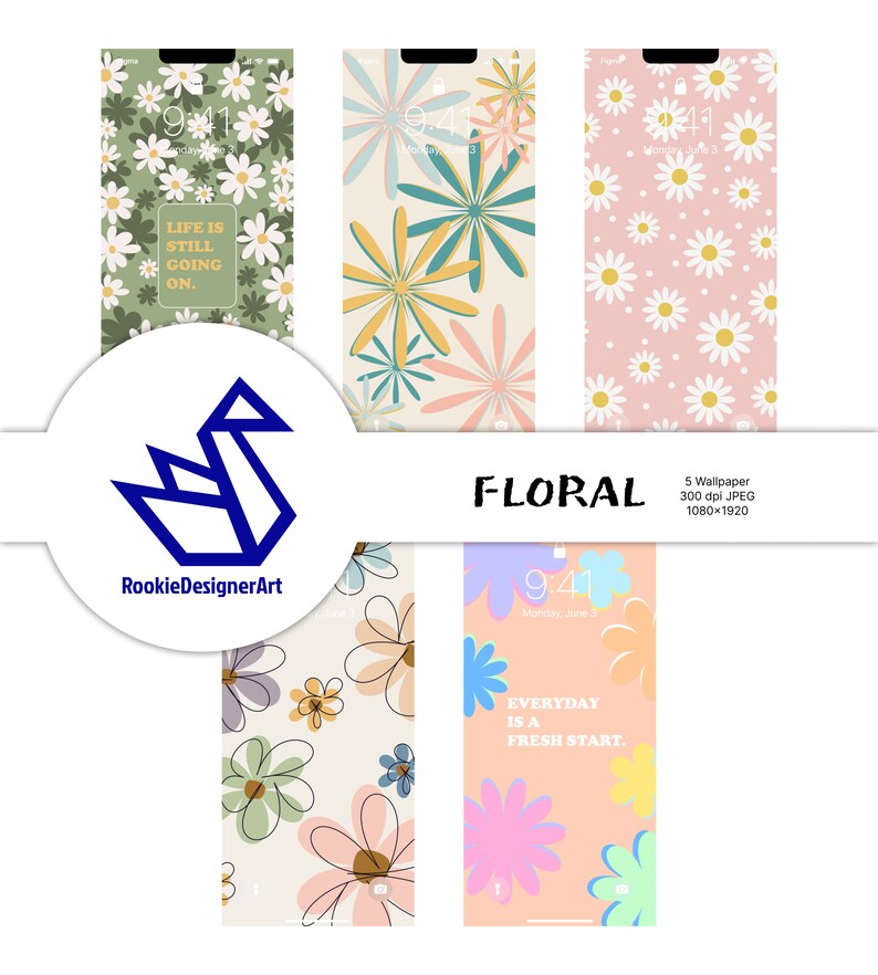 Summer Phone Wallpapers Floral Wallpaper iPhone Minimalist - Etsy