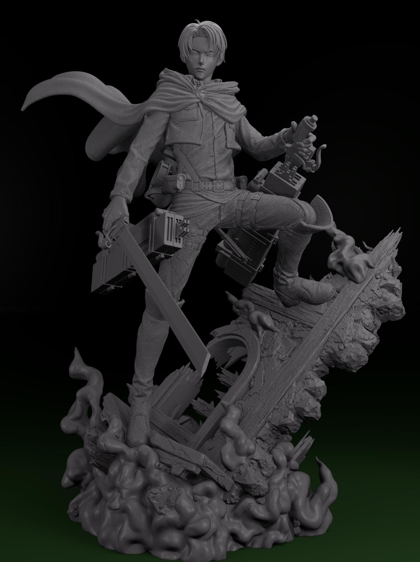 Levi 3D Printed Collectable Fan Art - Etsy