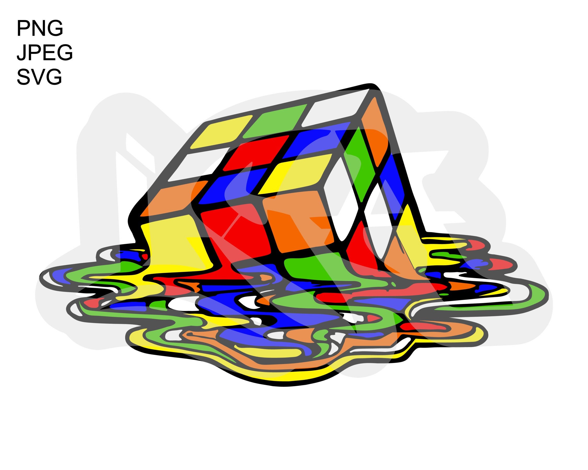 Melting Rubix Cube Fathers Day Gift Png Jpeg Mug Making Best Friend ...