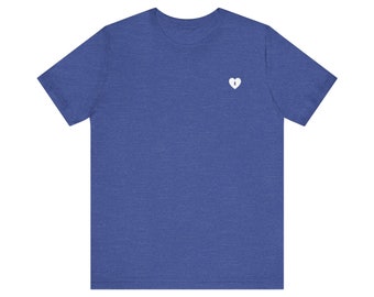 Corazón bloqueado Camiseta de manga corta Unisex Jersey