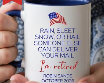 Post Office Retirement Mug, Retired Postal Worker Gift, Postal Retirement Mug, Postal Worker Gift, Postal Retirement,  Mail Lady Retirement