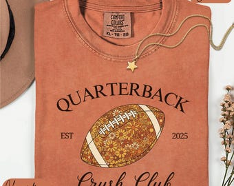 Comfort Colors Football Game Day Shirt, Retro Quarterback Club Tee