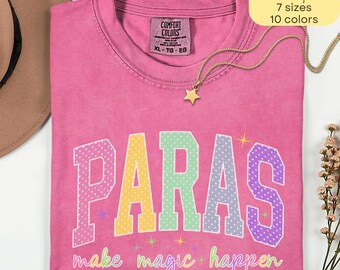 Paraprofessional Shirt, Comfort Colors Paraprofessional Tshirt, Para T-Shirt, Teacher Aide Shirt, Teaching Assistant Gift, Teacher Assistant