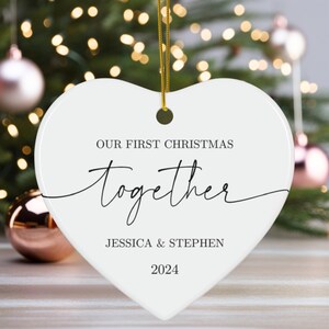 Personalized First Christmas Together Ornament, Custom Couples Ornament 2024, First Christmas Together Keepsake, Couples Christmas Ornament