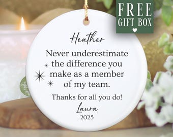 Employee Appreciation Gift, Difference Maker Ornament