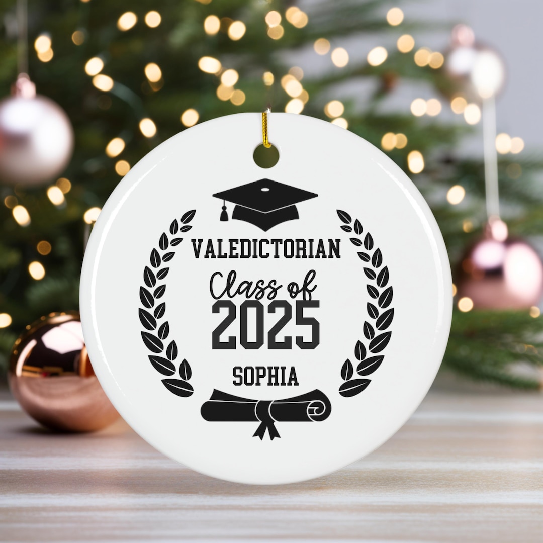 Valediction Sticker Custom Valedictorian Graduation Ornament, Graduate Keepsake - Etsy