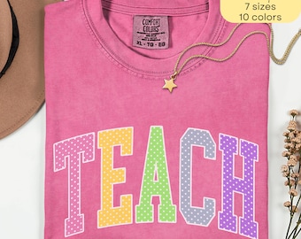 Teacher Shirt, Polka Dot Teacher Shirt, Teacher Appreciation Gift, Back to School Teacher Gift, Teacher Life Tee, Teacher Gift, Teacher Tee