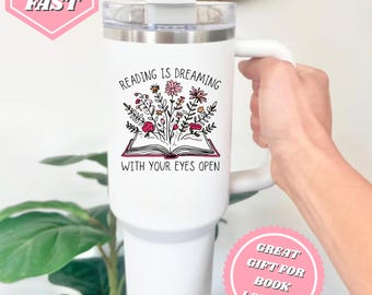 Book Lover 40oz Tumbler, Fantasy Reader Gift
