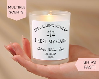 Lawyer Retirement Candle, Funny Retired Lawyer Gift, Attorney Retirement Candle, Retired Attorney Gift, Funny Attorney Retirement Gift