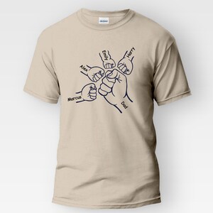 Personalized Fist Bump Shirt, Custom Dad Shirt with Kids Names, New Dad Shirt, New Dad Gift, Custom Daddy Shirt, Grandpa Shirt with Names