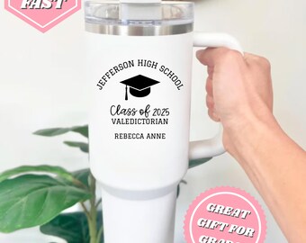Graduation Tumbler, Personalized 40oz Stainless Steel Travel Cup