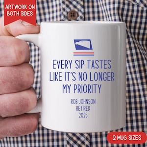 Postal Worker Retirement Mug, Mail Lady Retirement Gifts, Mailman Gift, Retired Postal Worker Gift, Retired Mail Carrier Mug, Mail Carrier