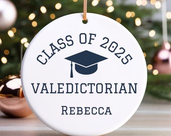 Personalized Graduation Ornament, Valedictorian Gift, Keepsake