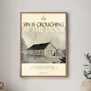 DIGITAL POSTER | Sin | Modern Christian print | Bible Verse Scripture | Minimalist | Wall Decor | Wall art poster