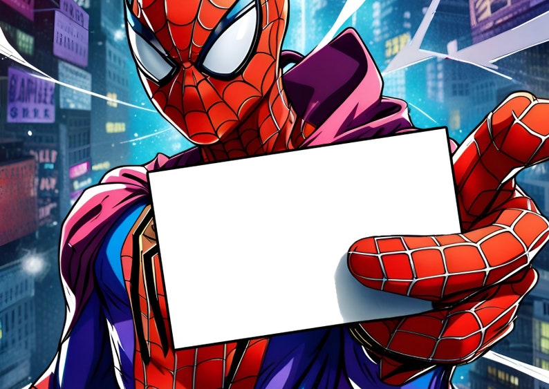 Spider-man Birthday Card / Printable Birthday Card/ Spiderman Gift Card ...