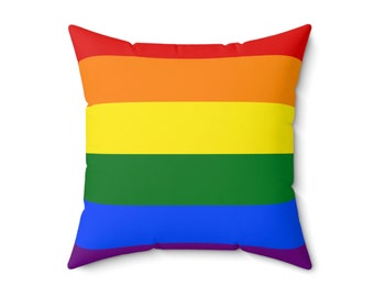 Rainbow Flag LGBT Pride Square Pillow