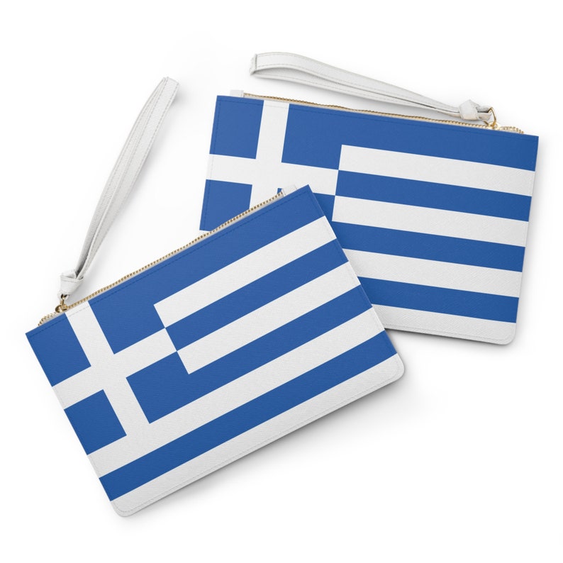 Greece Flag Clutch Bag Etsy
