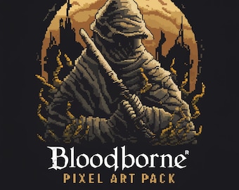 Pack de 24 oeuvres d'art pixelisées Bloodborne 8 bits / Fan Art Bloodborne