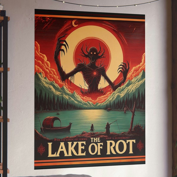 Lake of Rot Retro Horror Poster / Elden Ring Fan Art