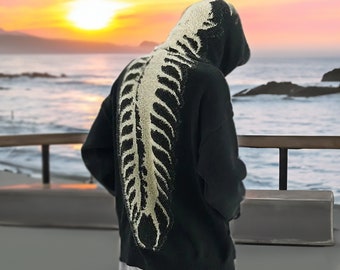 Limited Embrodiery Centipede Rips Hoodie --Only 1 piece per color/size-- Flat Knit Woolen Sweater