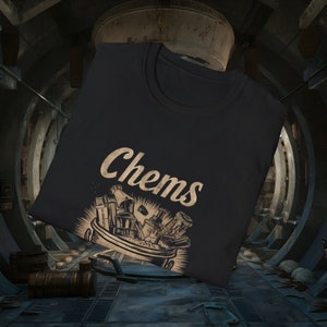 Bucket of Chems Unisex Gildan 64000 Softstyle T Shirt / Fallout Fan Art zdjęcie 4