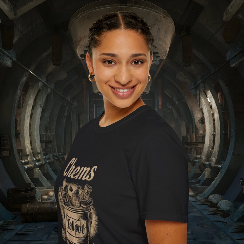 Bucket of Chems Unisex Gildan 64000 Softstyle T Shirt / Fallout Fan Art zdjęcie 6