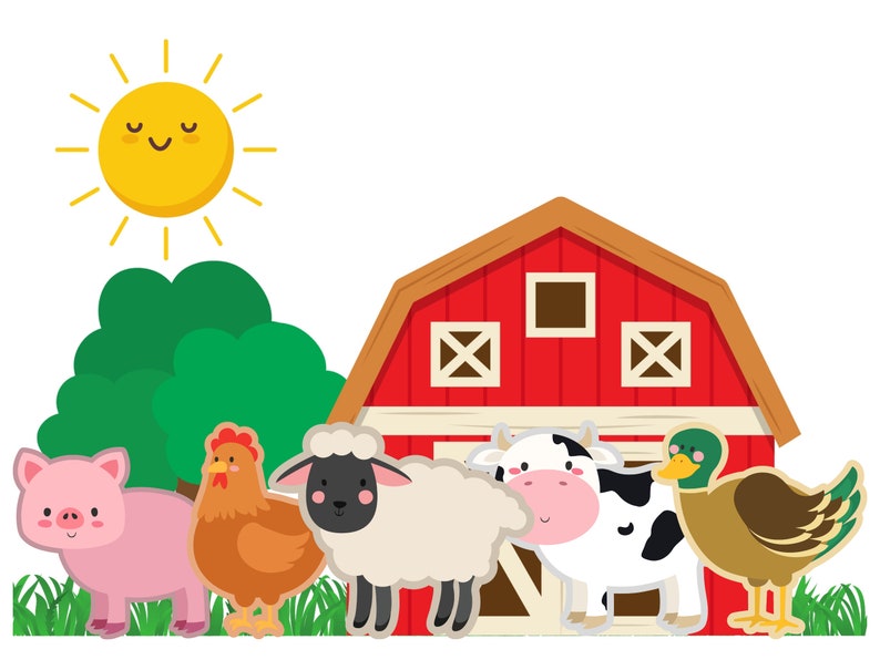 Old Macdonald Had A Farm Printable Props. Nursery Rhymes, Baby and ...