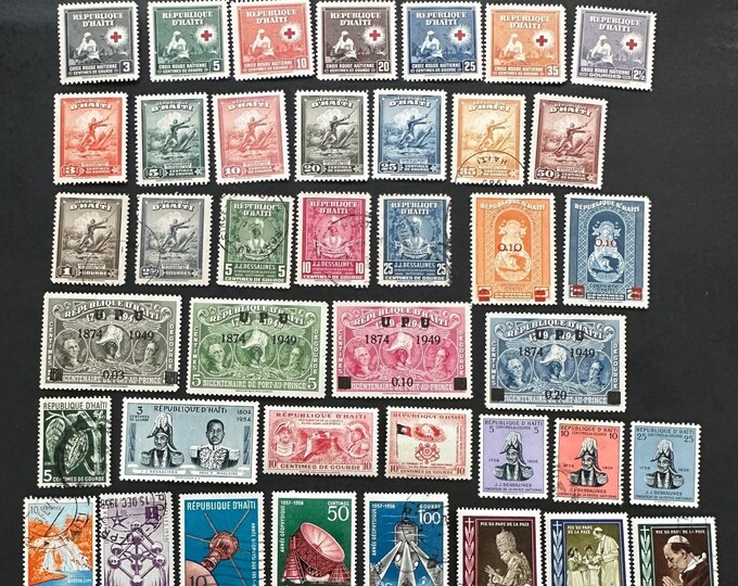 50 Haiti Unused and Used Stamps Issued in 1945 to 1959 - Etsy