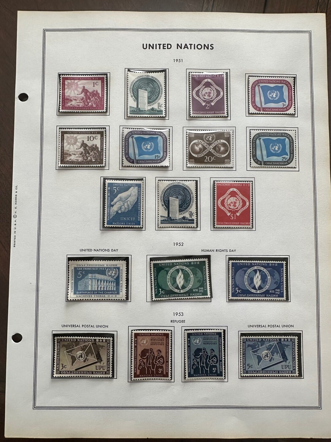 348 United Nations 19511976 Mint Unused Stamp Collection Etsy